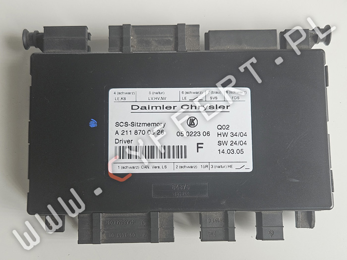 A2118700526 moduł fotela Mercedes